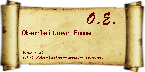 Oberleitner Emma névjegykártya